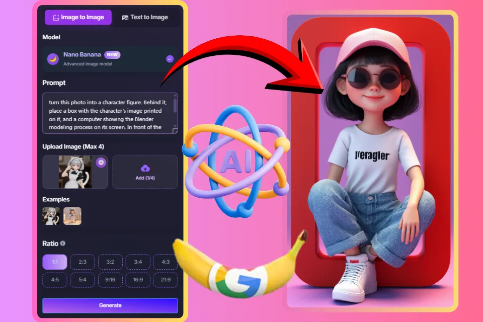 Nano Bananaモデルによる精密なジオメトリ&テクスチャ出力