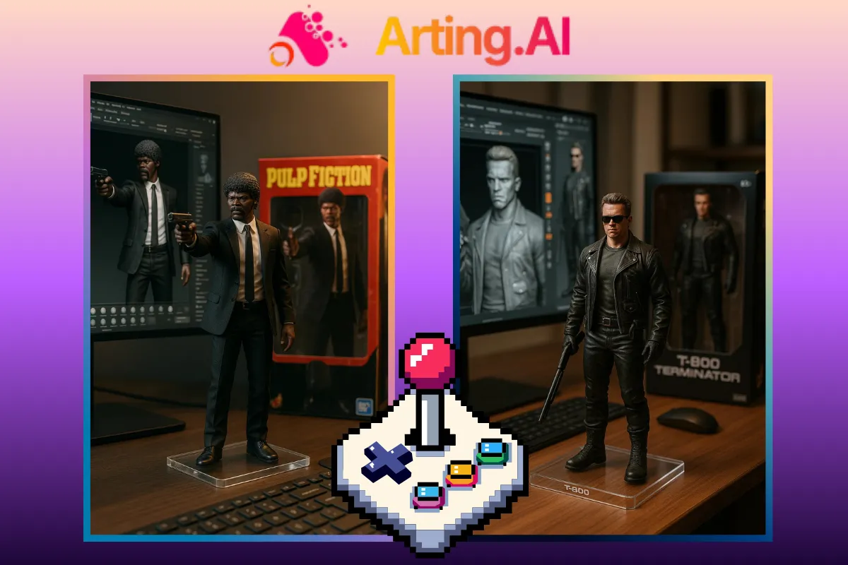 3D & 클레이 효과로 AI 액션 피규어 업그레이드