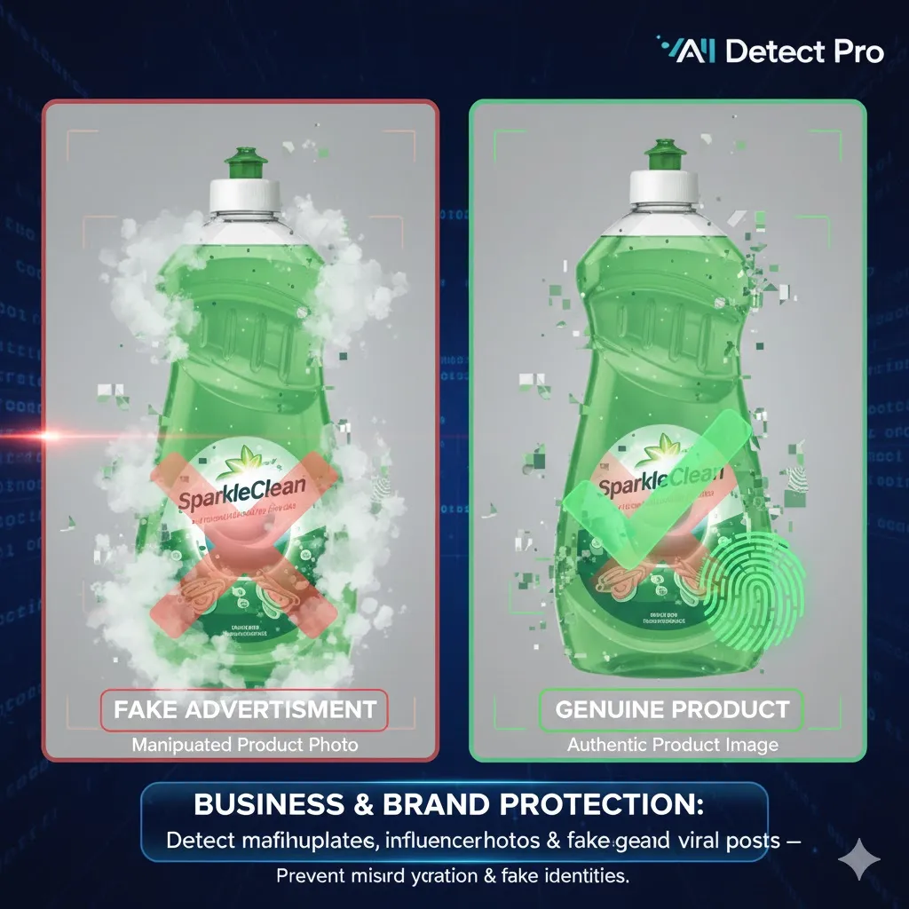 Détection de photos de produit manipulées et de faux visuels de marque.