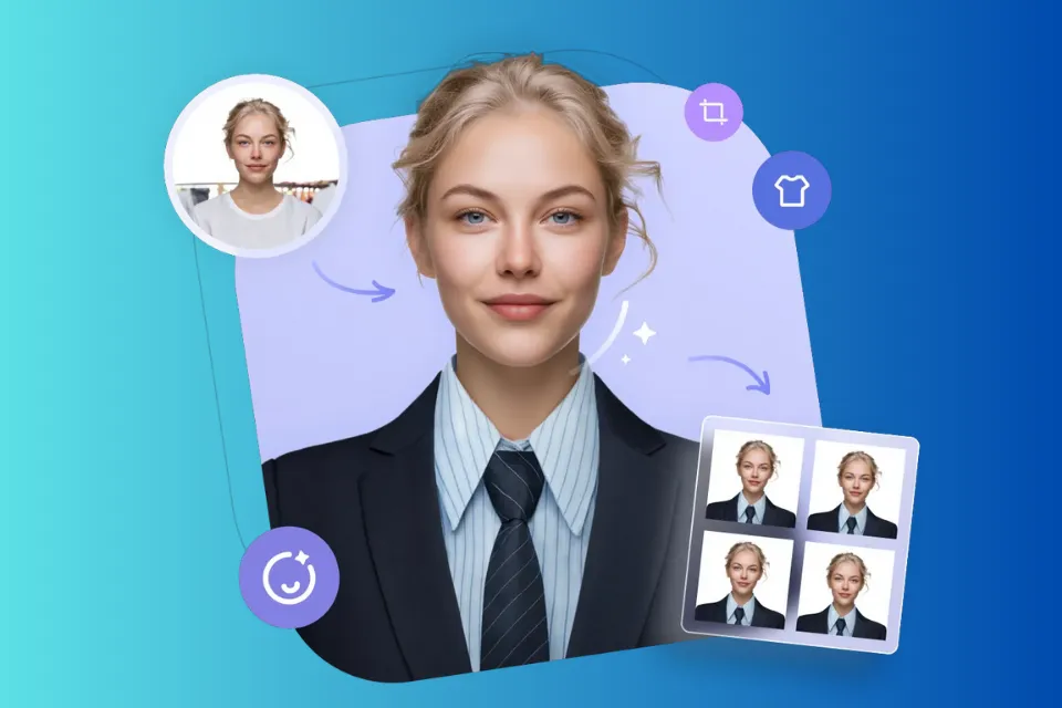 Foto de Passaporte Conforme com Ajuste Inteligente de Roupas