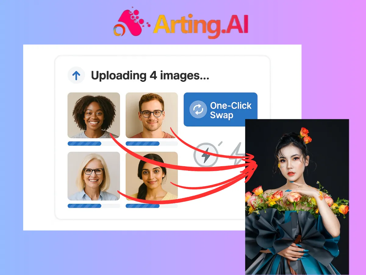Bulk Upload & One-Click Batch Face Swap