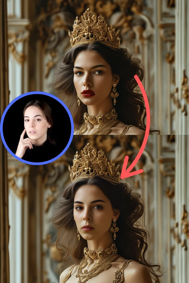 Retrato creativo con IA, cambio de rostro moderno