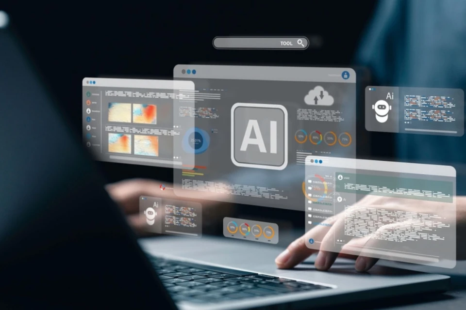 Software convencional de edición con IA