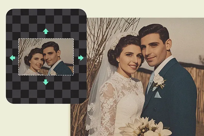 Restauração de Fotos: Reviva Fotos Antigas com o Extensor de Imagem