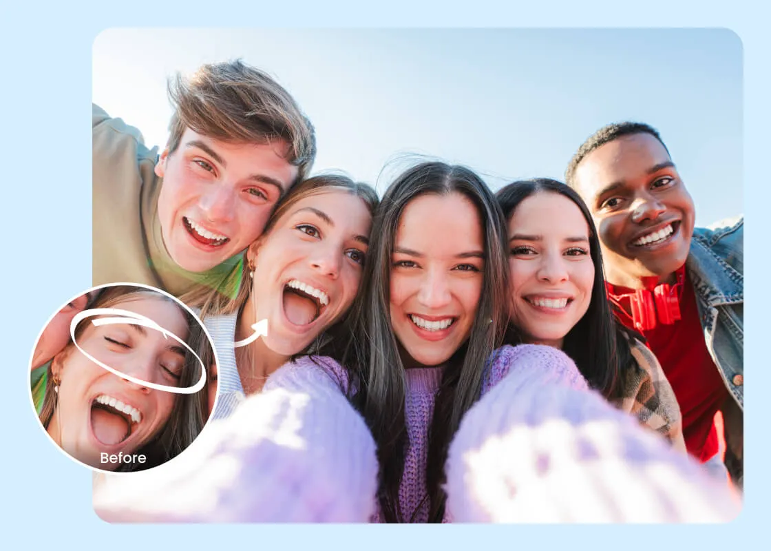 Open Eyes in Photos for Free