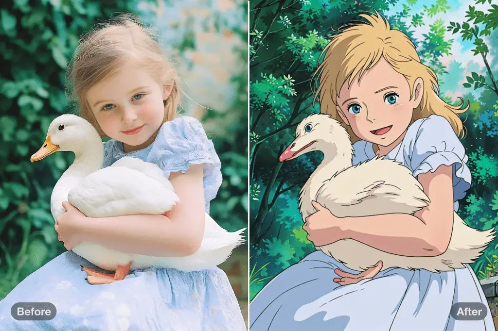 실사진을 지브리 단편 장면으로!