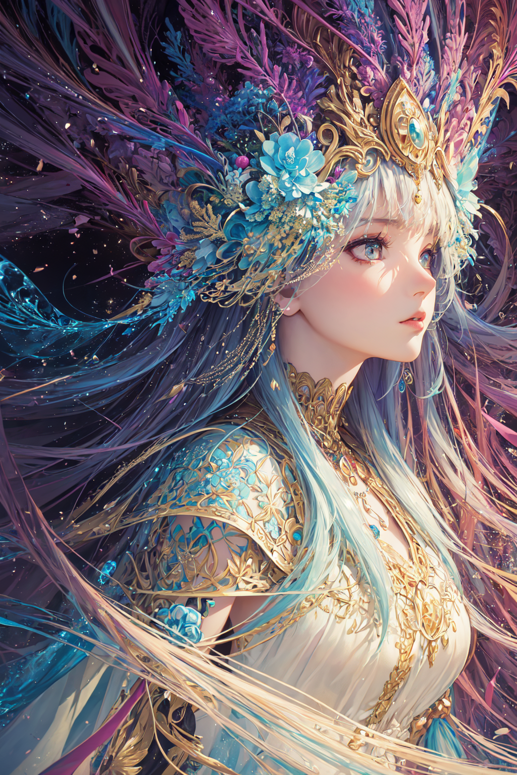 ghostmix_v20Bakedvae (masterpiece, top quality, best quality, official art, beautiful and aesthetic:1.2), (1girl), extreme detailed,(fractal art:1.3),colorful,highest detailed