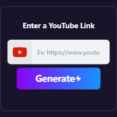 YouTubeリンクを入力