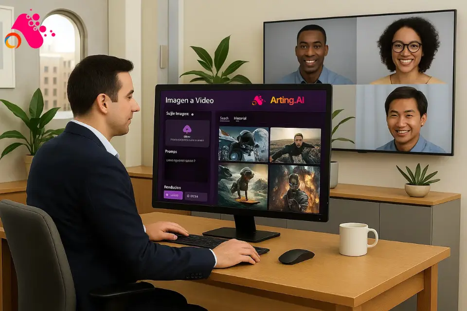 Comunicación interna simplificada con generador de imágenes a vídeo con IA